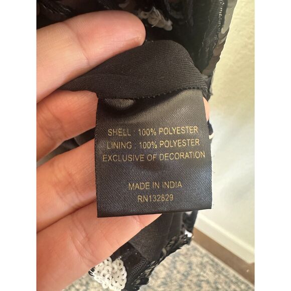 House of Harlow 1960 x Revolve Otto Blazer in Black White Polka Dots Sequins S - Picture 11 of 12